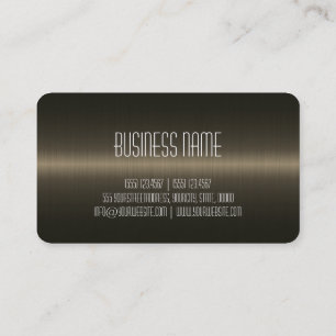 Carte De Visite Aspect métallique en acier inoxydable Brown foncé