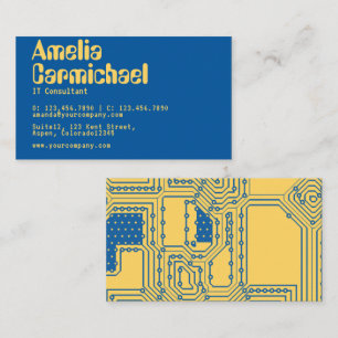 Carte De Visite Aspen Gold et Princess Blue Geek Technology Busin