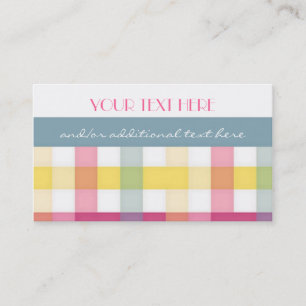 Carte De Visite Assez dans le plaid