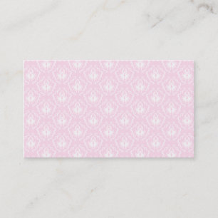 Carte De Visite Assez pâle - motif rose de damassé avec le blanc