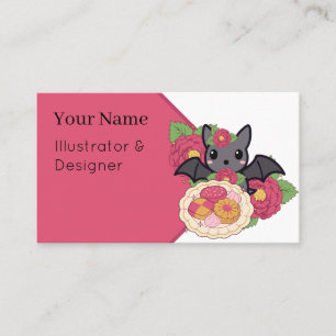 Carte De Visite Assiette de cookies Chauve-souris Kawaii et Caméli