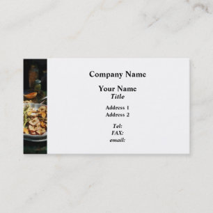Carte De Visite Assiette de fruits secs et légumes