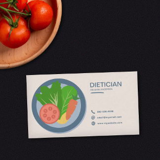 Carte De Visite Assiette de légumes - Diététiste