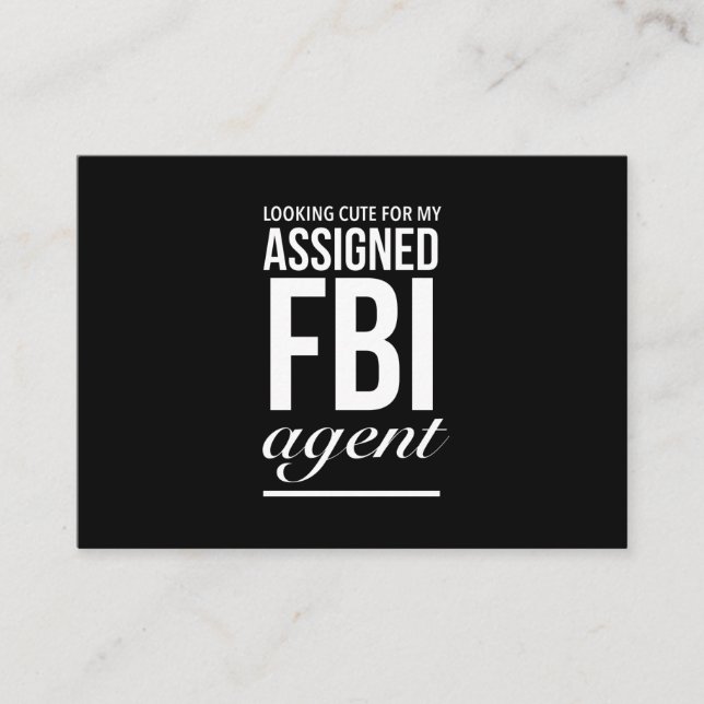 Carte De Visite Assigned agent du FBI (Devant)