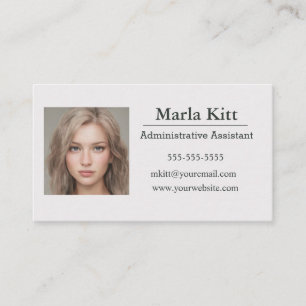 Carte De Visite Assistant administratif de photo modifiable
