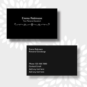 Carte De Visite Assistant Concierge personnel minimaliste
