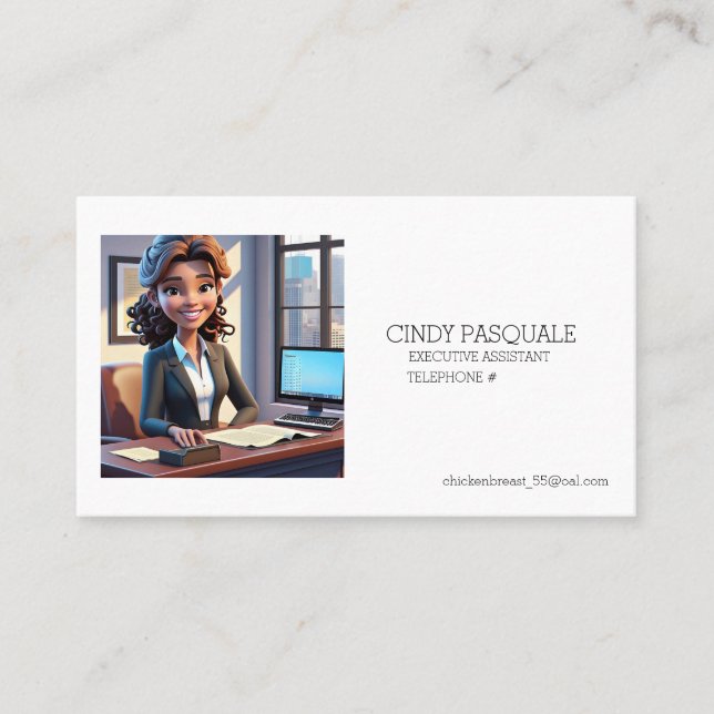 CARTE DE VISITE " ASSISTANT EXÉCUTIF, SECRÉTAIRE " (Devant)