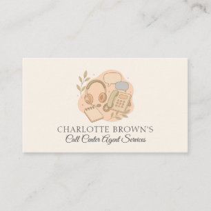 Carte De Visite Assistant Virtuel de Support Clientèle pour Centre