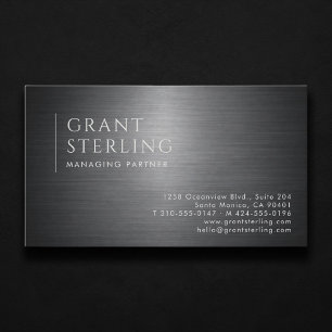 Carte De Visite Associé gérant Metallic Professionnel
