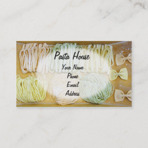 Carte De Visite Assortiment des pâtes italiennes fraîches et