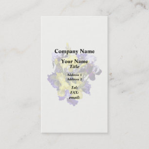 Carte De Visite Assortiment d'Irises jaune et violet