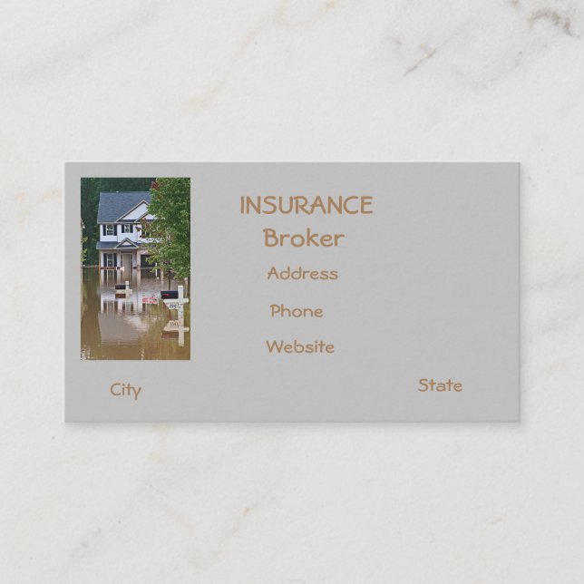 Carte De Visite Assurance inondée (Devant)