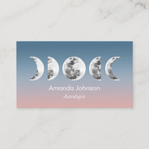 Carte De Visite Astrologie des phases de la lune Yoga Guérisseur 