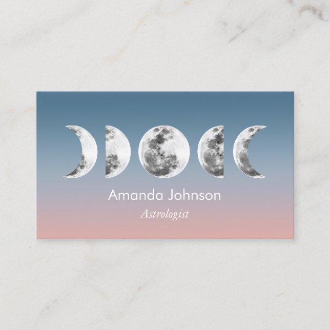 Carte De Visite Astrologie des phases de la lune Yoga Guérisseur h (Devant)