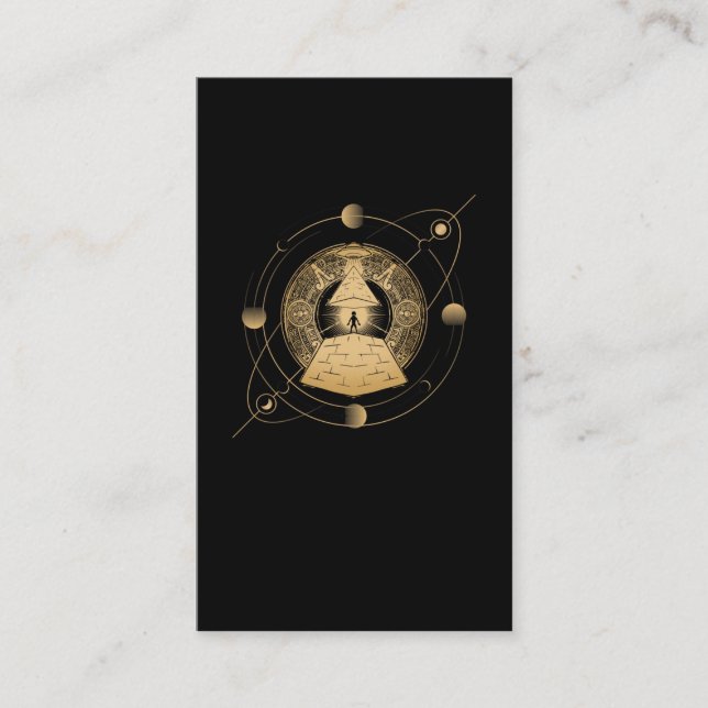 Carte De Visite Astrologie égyptienne Pyramide Égypte Géométrie sa (Devant)