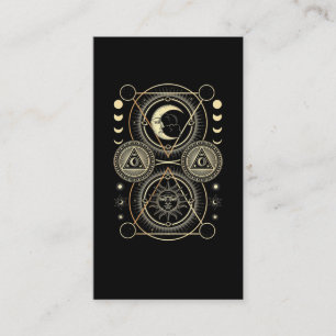 Carte De Visite Astrologie Spirituelle Signes Géométrie Lune Sol