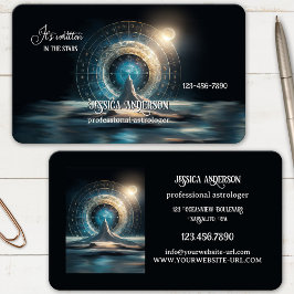 Carte De Visite Astrologiste de l'horoscope céleste