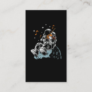 Carte De Visite Astronaut Violon Lecteur Chaîne Musicien d'instru
