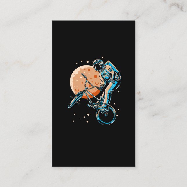 Carte De Visite Astronaute BMX Moon Space Biker (Devant)