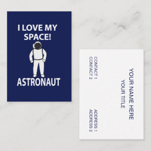 Carte De Visite Astronaute J'aime Mon Espace Astronaute