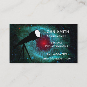 Carte De Visite Astronome Astrophysicien Nebula