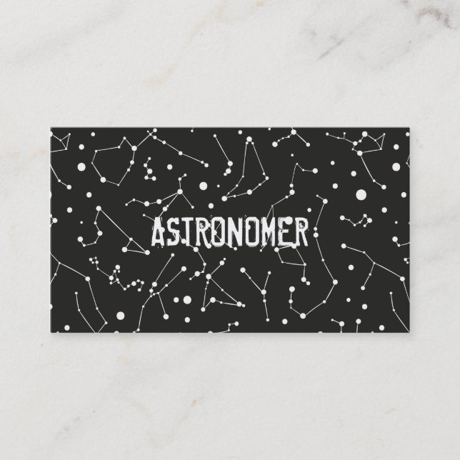 Carte De Visite Astronome et constellations (Devant)