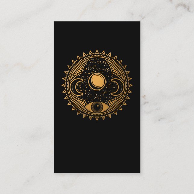 Carte De Visite Astronomie Spirituelle Lune Crescent Oeil (Devant)