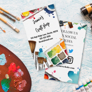 Carte De Visite atelier artisanat peinture art atelier enfants