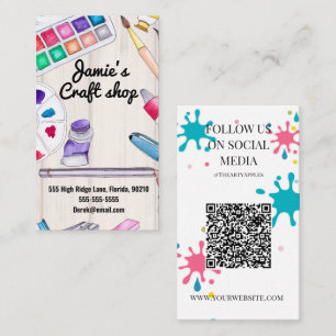 Carte De Visite atelier d'artisanat peintre d'art