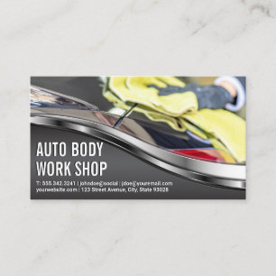 Carte De Visite Atelier de carrosserie automatique   Lumière de la