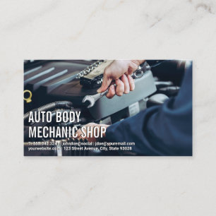 Carte De Visite Atelier de carrosserie automatique   Travail mécan