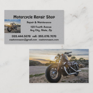 Carte De Visite Atelier de réparation et de service de moto