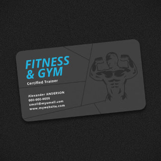 Carte De Visite Athletic Gym & Fitness - Trainer