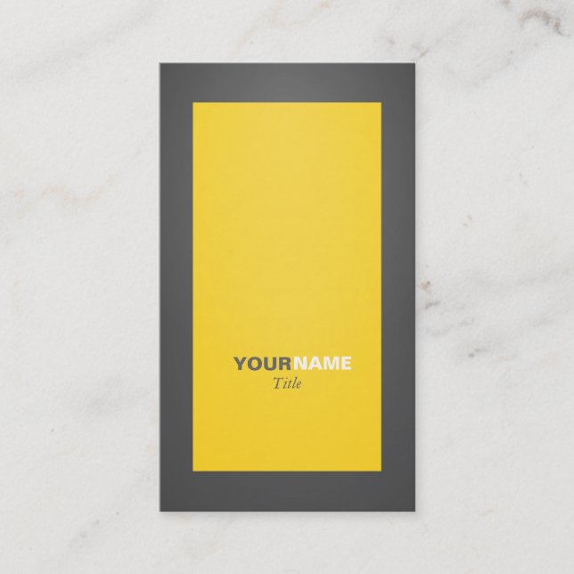 Carte De Visite Attention Groupon Jaune (Devant)