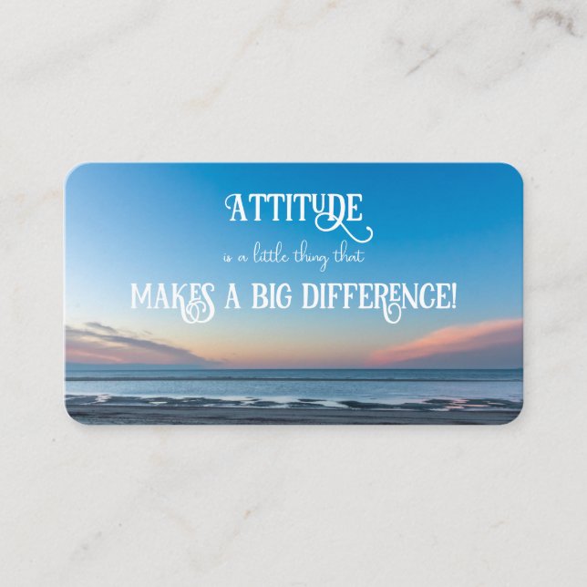 Carte De Visite Attitude positive motivation citation vie coaching (Devant)