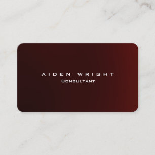 Carte De Visite Attrayant rouge Brown élégant moderne minimaliste
