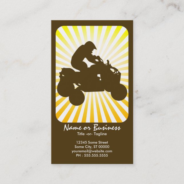 Carte De Visite atv : rayons rétros : (Devant)