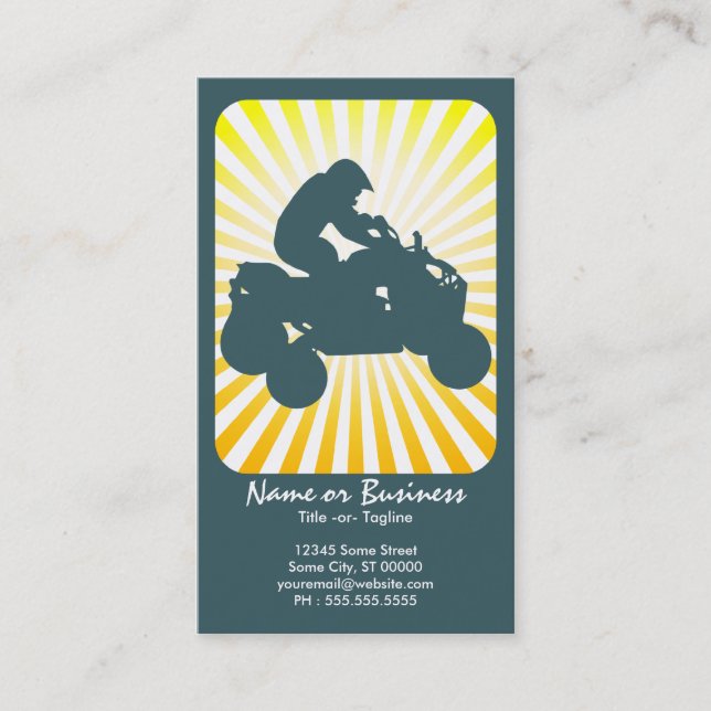 Carte De Visite atv : rétros rayons : (Devant)