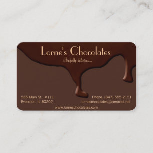 carte de visite au chocolat