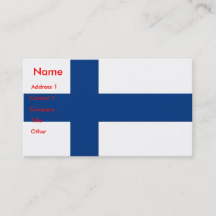 Carte de visite au drapeau de la Finlande