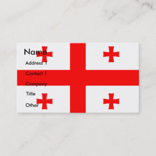 Carte de visite au drapeau de la Géorgie