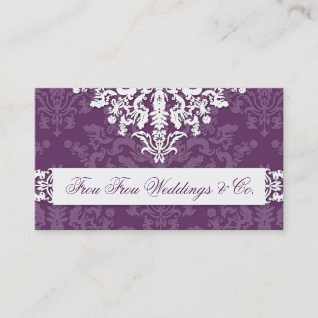 Carte De Visite aubergine de 311-Miss Frou Frou | (Devant)