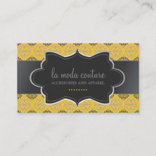 Carte de visite audacieux de concepteur de damassé