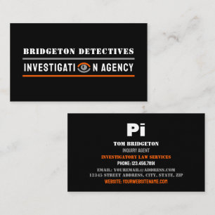 Carte De Visite Audacieux oeil privé, détective privé
