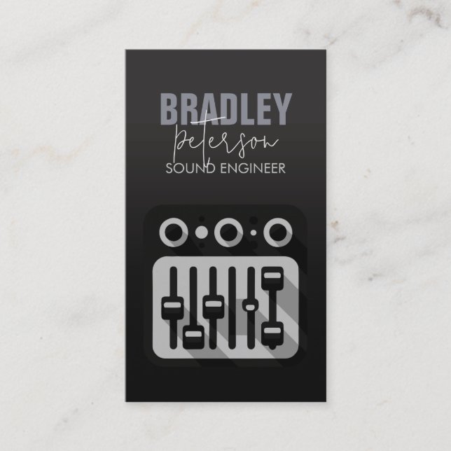 Carte de visite Audio Engineer (Devant)