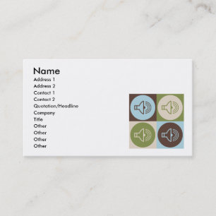 Carte De Visite Audiologie d'art de bruit