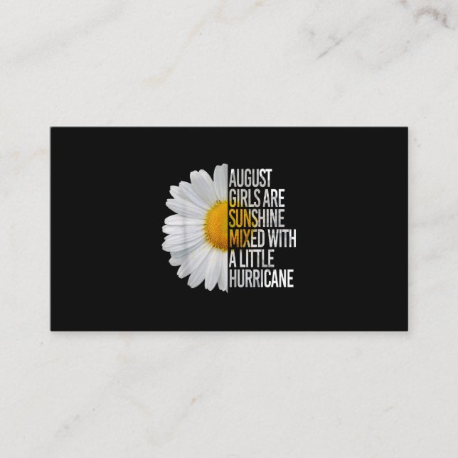 Carte De Visite August Birthday Womens Poison Funny Daisy Quota Po (Devant)