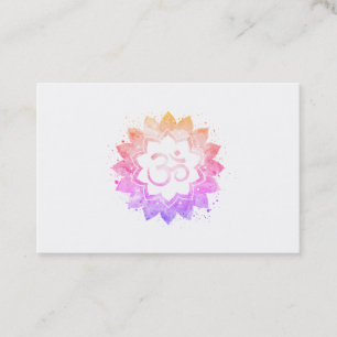 Carte De Visite *~* Aum OMNew Age Lotus Fleur Mandala Bouddhiste