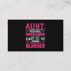 Carte De Visite Aunt A Cherished Friend and Personnel Cheerleader-
