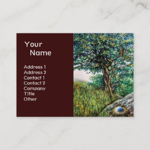 Carte De Visite AURORA / ARBRE MAGIQUE, vert, bleu